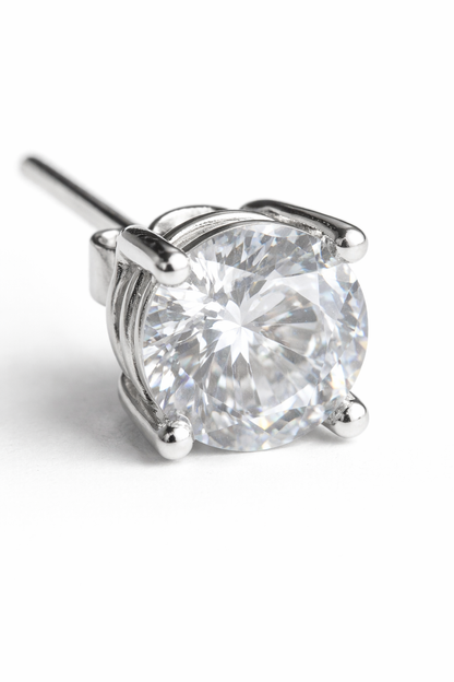 Moissanite VVS Earrings – Classic Stud